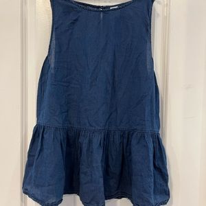 Denim colored peplum top